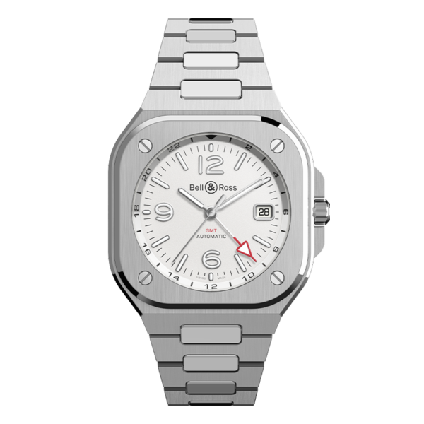 BR05G-SI-ST/SST ホワイト Bell & Ross ベル&ロス インストゥルメント BR05 GMT
