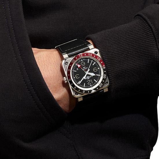 BR0393-BL-ST/SCA Bell & Ross ベル&ロス インストゥルメント BR03-93 GMT