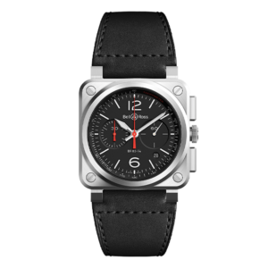 BR0394-BLC-ST/SCA ブラック スティール Bell & Ross ベル&ロス インストゥルメント BR03-94