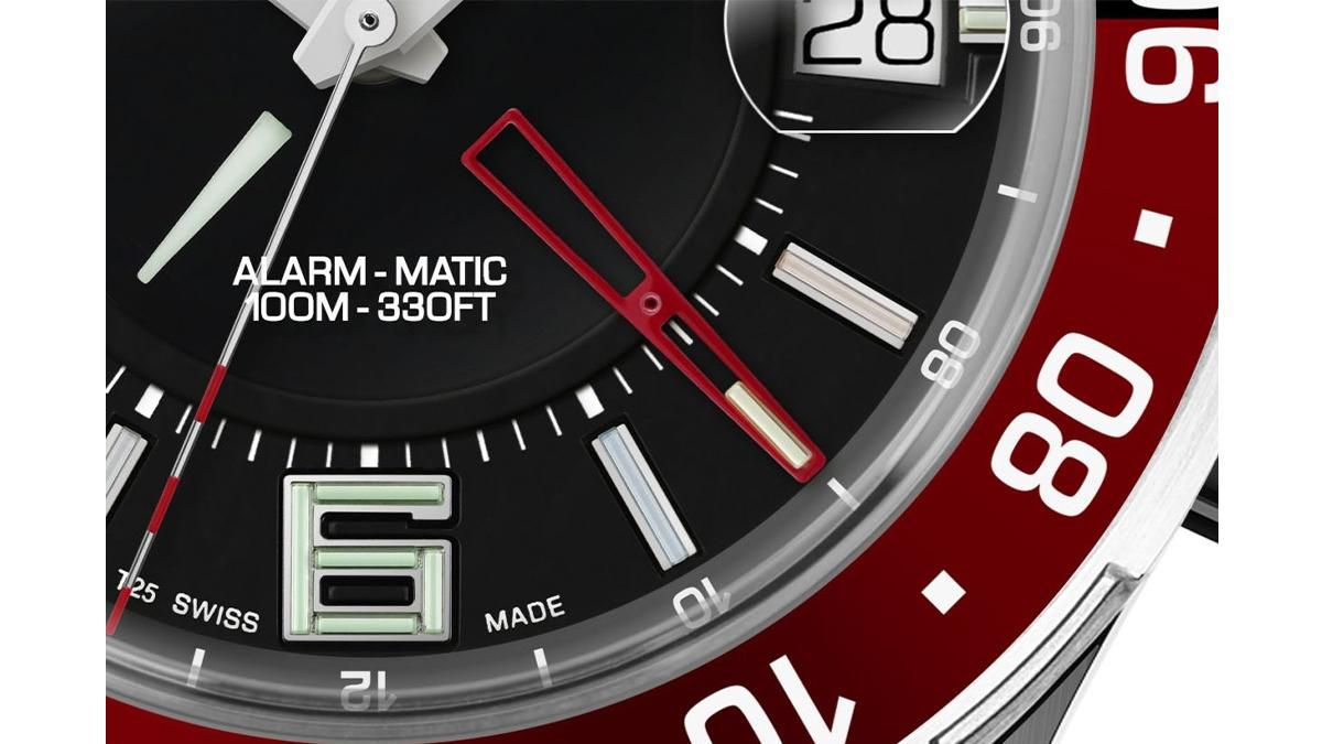 DA9100C-S1J-BKのダイアルを拡大した画像