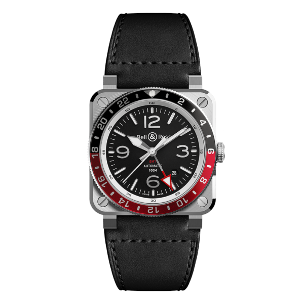 BR0393-BL-ST/SCA Bell & Ross ベル&ロス インストゥルメント BR03-93 GMT