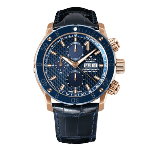 【日本限定】 01122-37RBU3-BUIR3-L EDOX エドックス クロノオフショア1 クロノグラフ オートマティック