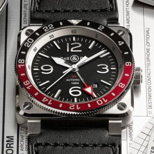 BR0393-BL-ST/SCA Bell & Ross ベル&ロス インストゥルメント BR03-93 GMT