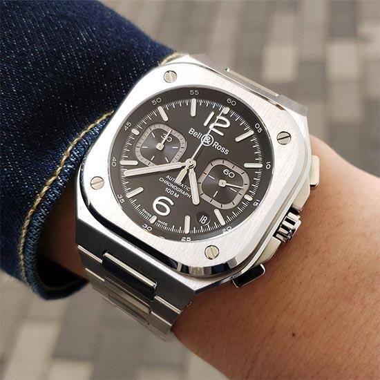 BR05C-BL-ST/SST ブラックスチール Bell & Ross ベル&ロス インストゥルメント BR05 クロノ 42mm
