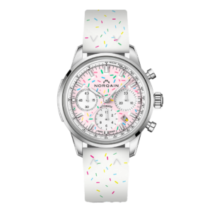 N2201.19S04.K01 NORQAIN ノルケイン フリーダム クロノ 40mm エンジョイライフ スプリンクル ラバーストラップ仕様