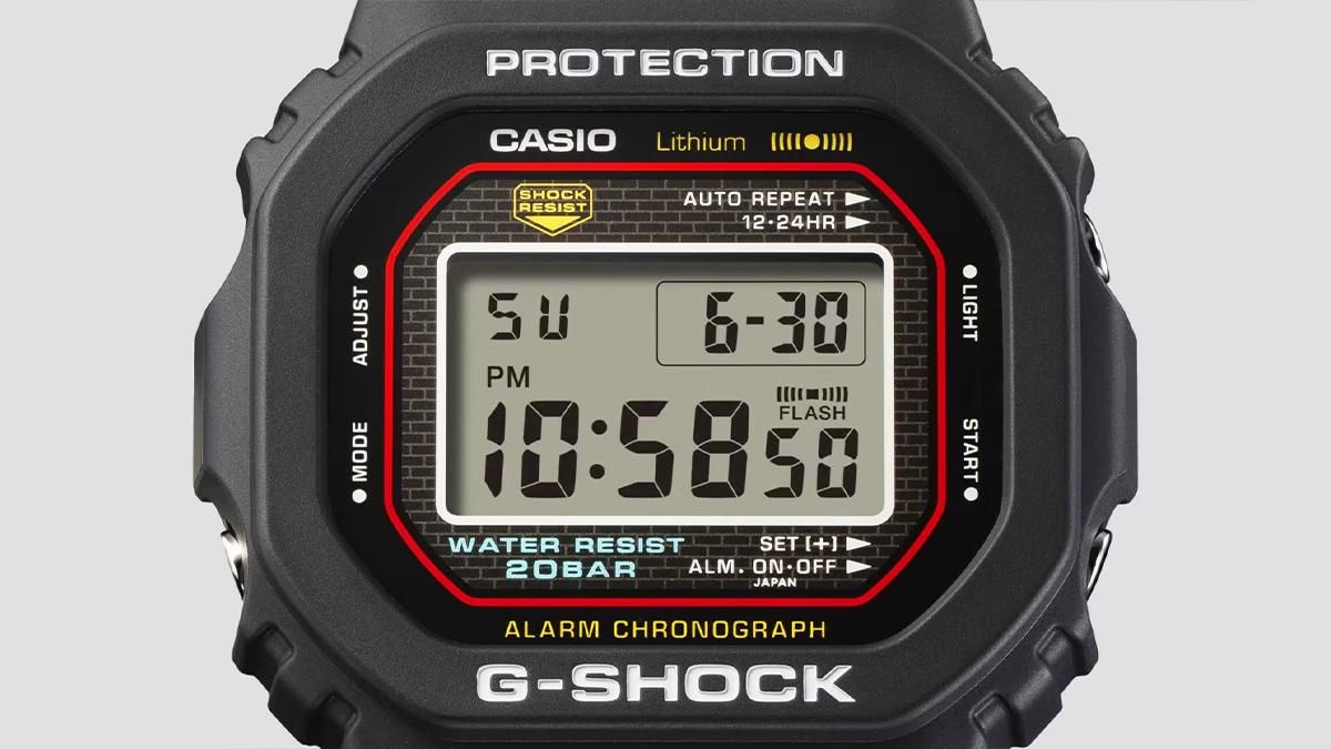 DW-5000R-1AJFのダイアルを拡大した画像