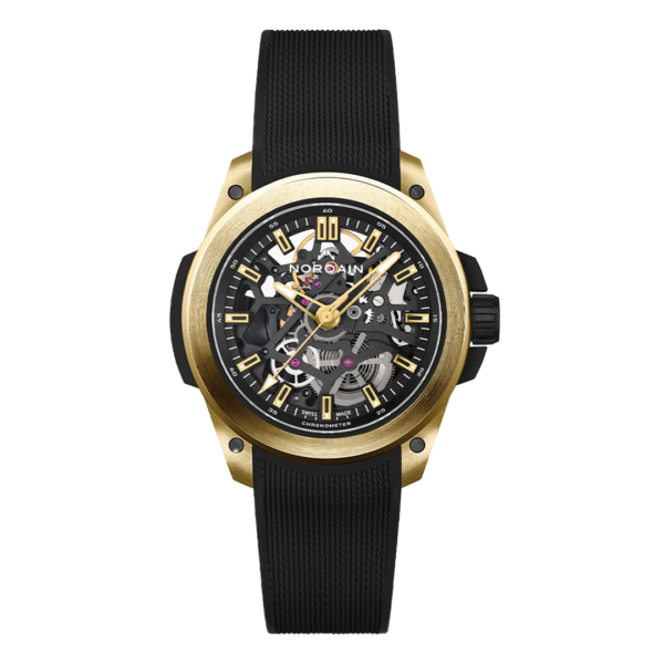 【限定50本】N3001.07G06.B01 NORQAIN ノルケイン ワイルドワン スケルトン 39mm イエローゴールド リミテッドエディション