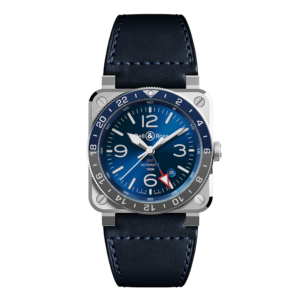 BR0393-BLU-ST/SCA ブルー Bell & Ross ベル&ロス インストゥルメント BR03-93 GMT