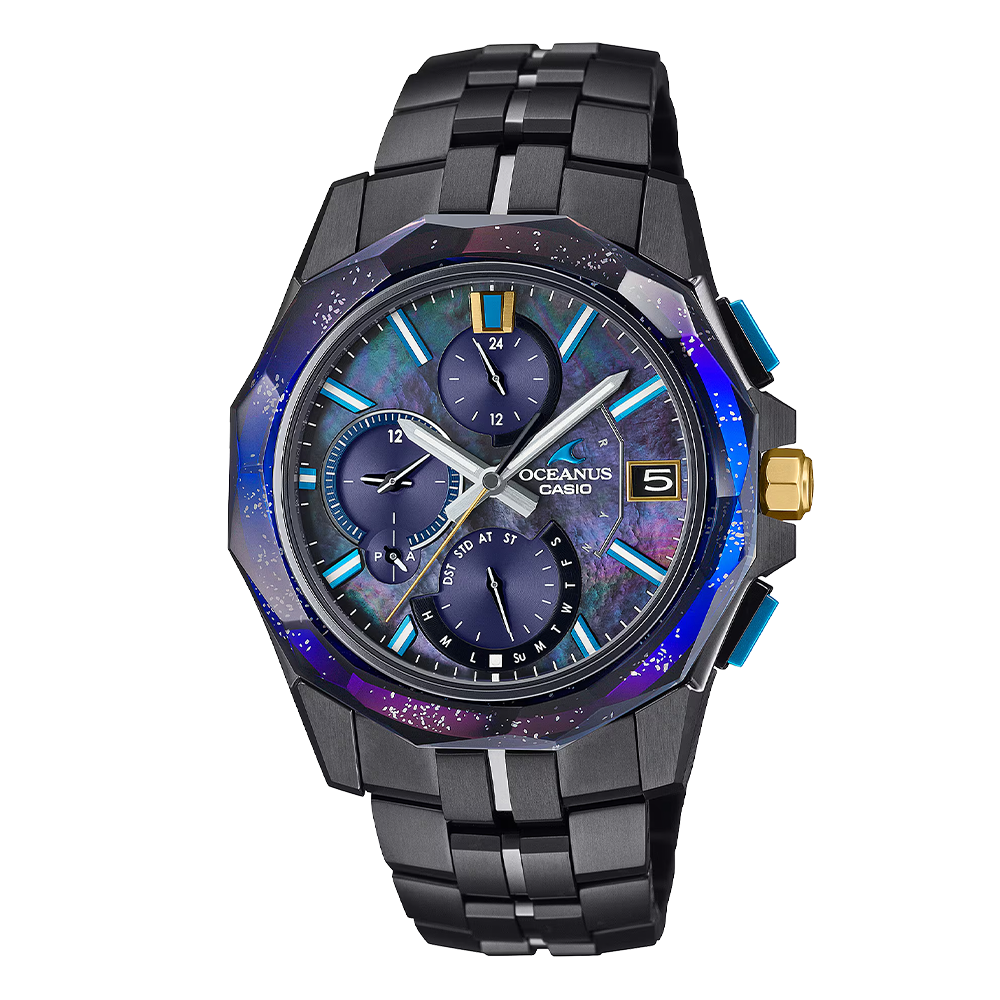 CASIO OCW-S6000BV-1AJR|黒い海を表す白蝶貝のダイアル