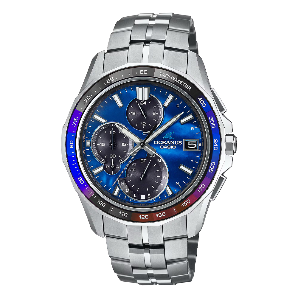 CASIO OCW-S7000BV-2AJR|青い白蝶貝と20面カットの輝き
