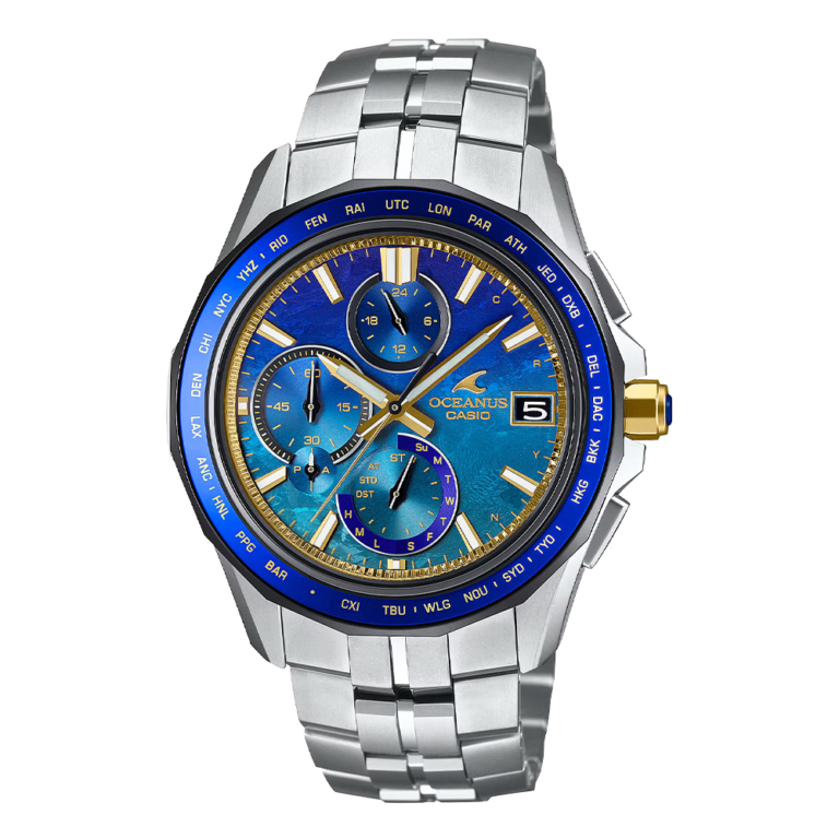CASIO OCW-S7000SS-2AJR｜空と海の青に重なるゴールド