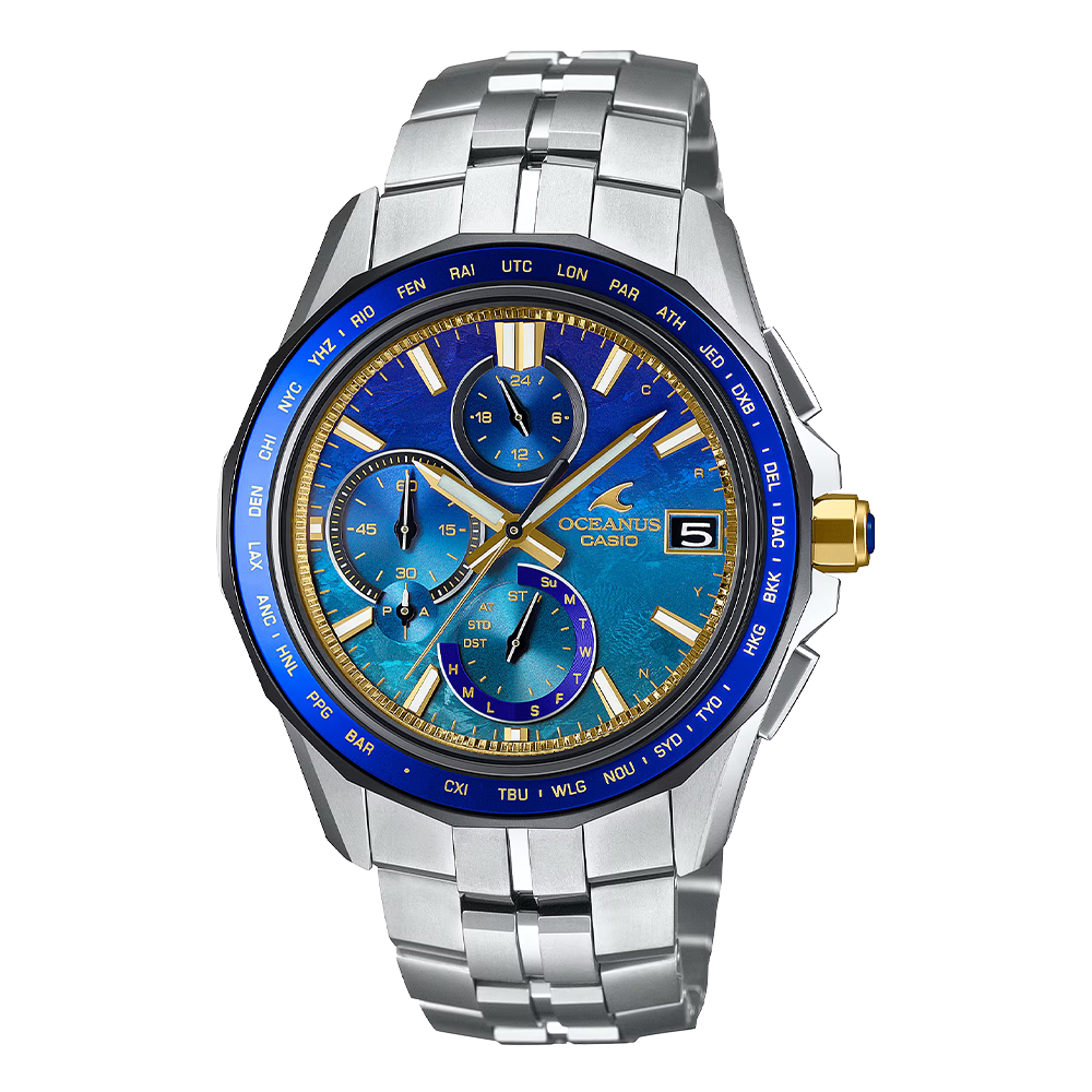 CASIO OCW-S7000SS-2AJR|空と海の青に重なるゴールド